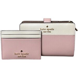 !!SOLD!! Kate Spade Pink and Cream Wallet & Cardholder